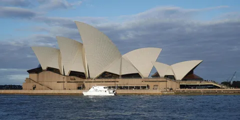The Sydney Opera House across the water